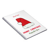 ミニマルなクリスマスと新年の幸せ ノートブック (右側)