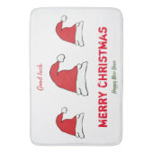 ミニマルなクリスマスと新年の幸せ バスマット (正面縦)