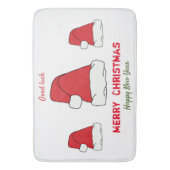 ミニマルなクリスマスと新年の幸せ バスマット (正面縦)