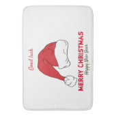 ミニマルなクリスマスと新年の幸せ バスマット (正面縦)