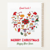 ミニマルなクリスマスと新年の幸せ プランナー手帳 (裏面)