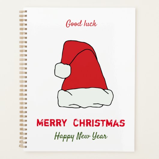 ミニマルなクリスマスと新年の幸せ プランナー手帳 (正面)