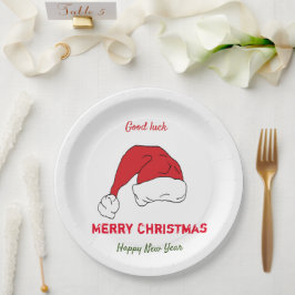 ミニマルなクリスマスと新年の幸せ ペーパープレート