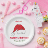 ミニマルなクリスマスと新年の幸せ ペーパープレート (パーティー)