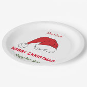 ミニマルなクリスマスと新年の幸せ ペーパープレート (アングル)