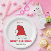 ミニマルなクリスマスと新年の幸せ ペーパープレート (パーティー)