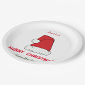 ミニマルなクリスマスと新年の幸せ ペーパープレート (アングル)