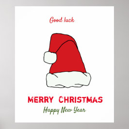 ミニマルなクリスマスと新年の幸せ ポスター
