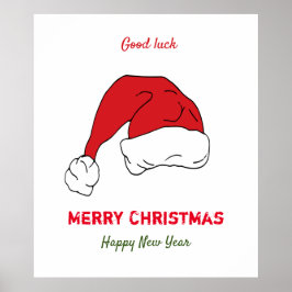 ミニマルなクリスマスと新年の幸せ ポスター