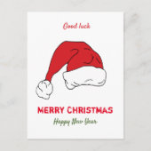 ミニマルなクリスマスと新年の幸せ ポストカード (正面)