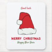 ミニマルなクリスマスと新年の幸せ マウスパッド (正面)