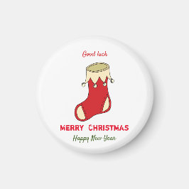 ミニマルなクリスマスと新年の幸せ マグネット