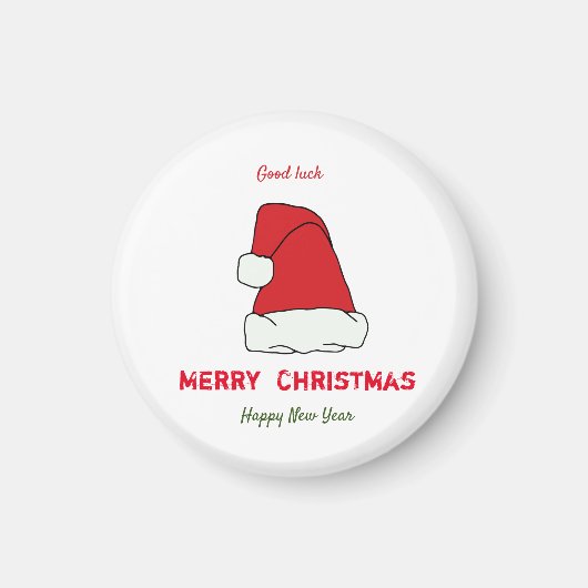 ミニマルなクリスマスと新年の幸せ マグネット (正面)