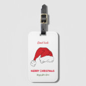 ミニマルなクリスマスと新年の幸せ ラゲッジタグ (正面縦)