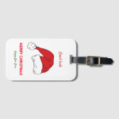 ミニマルなクリスマスと新年の幸せ ラゲッジタグ (正面横)