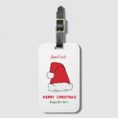 ミニマルなクリスマスと新年の幸せ ラゲッジタグ (正面縦)