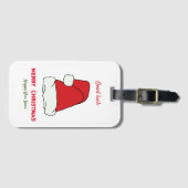 ミニマルなクリスマスと新年の幸せ ラゲッジタグ (正面横)