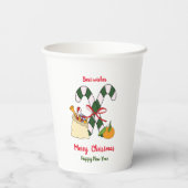 ミニマルなクリスマスと新年の幸せ 紙コップ (裏面)