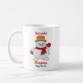 ミニマルなクリスマスと新年ハッピーコーヒームー コーヒーマグカップ (左)