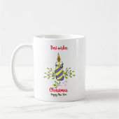 ミニマルなクリスマスと新年ハッピーコーヒームー コーヒーマグカップ (左)