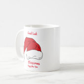 ミニマルなクリスマスと新年ハッピーコーヒームー コーヒーマグカップ (正面左)