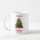 ミニマルなクリスマスと新年ハッピーコーヒームー コーヒーマグカップ (左)