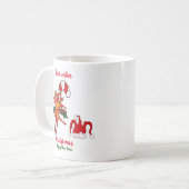 ミニマルなクリスマスと新年ハッピーコーヒームー コーヒーマグカップ (正面左)