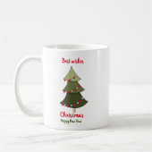 ミニマルなクリスマスと新年ハッピーコーヒームー コーヒーマグカップ (左)