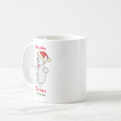 ミニマルなクリスマスと新年ハッピーコーヒームー コーヒーマグカップ (正面左)