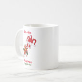 ミニマルなクリスマスと新年ハッピーコーヒームー コーヒーマグカップ (正面左)