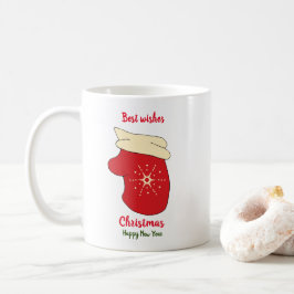 ミニマルなクリスマスと新年ハッピーコーヒームー コーヒーマグカップ