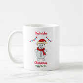 ミニマルなクリスマスと新年ハッピーコーヒームー コーヒーマグカップ (左)