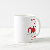 ミニマルなクリスマスと新年ハッピーコーヒームー コーヒーマグカップ (正面右)