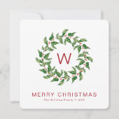 ミニマルなクリスマスのグリーンリース ホリデー (正面)