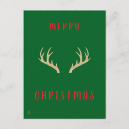 ミニマルなクリスマスのラインアートツリー | KaliraArts ポストカード