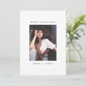ミニマルなクリスマスの写真 招待状 (スタンド正面)