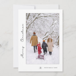 ミニマルなクリスマスの挨拶カスタム家族の写真 シーズンカード
