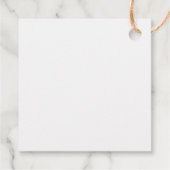 ミニマルなクリスマスの水の色の常緑雪 フェイバータグ (裏面)