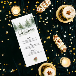 ミニマルなクリスマスの水の色の常緑雪 メニュー