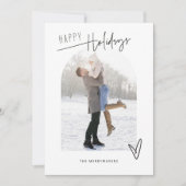 ミニマルなクリスマスアーチのホリデー写真カード シーズンカード (正面)