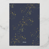 ミニマルなクリスマスアーチ写真フレ実在ーム 箔シーズンカード (裏面)