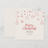 ミニマルなクリスマスカード, 家族のホリデーシーズン シーズンカード (正面/裏面)