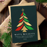 ミニマルなクリスマスツリーのグリーティ企業のング シーズンカード<br><div class="desc">ミニマルエレガントリストツリーのグリーティング企業のホリデーカード。親しい人に喜びを持って忘れられないお祝いを作りなさい。さらにカスタマイズする場合はクリック、右の青いボタンをクリックし、デザインツールを使用してこのテンプレートを修正する。</div>