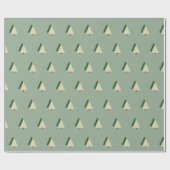 ミニマルなクリスマスツリーの休日ピンクのメイブ ラッピングペーパー (フラット)