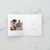 ミニマルなクリスマスツリーの写真 ホリデーカード (内部)