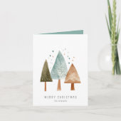 ミニマルなクリスマスツリーメリークリスマス シーズンカード (正面)