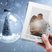 ミニマルなクリスマスツリー平和ラブジョイ写真 シーズンカード