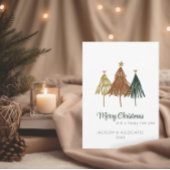 ミニマルなクリスマスツリー |ホリ企業のデーカード 招待状