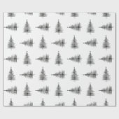 ミニマルなクリスマスツリー ラッピングペーパー (フラット)