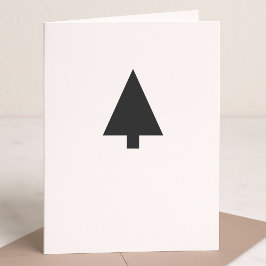 ミニマルなクリスマスツリー |白黒のシンプル シーズンカード